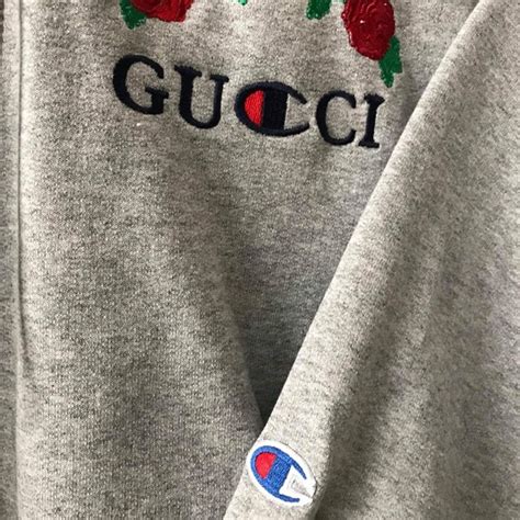 gucci x champion sweater|Gucci sweater vintage.